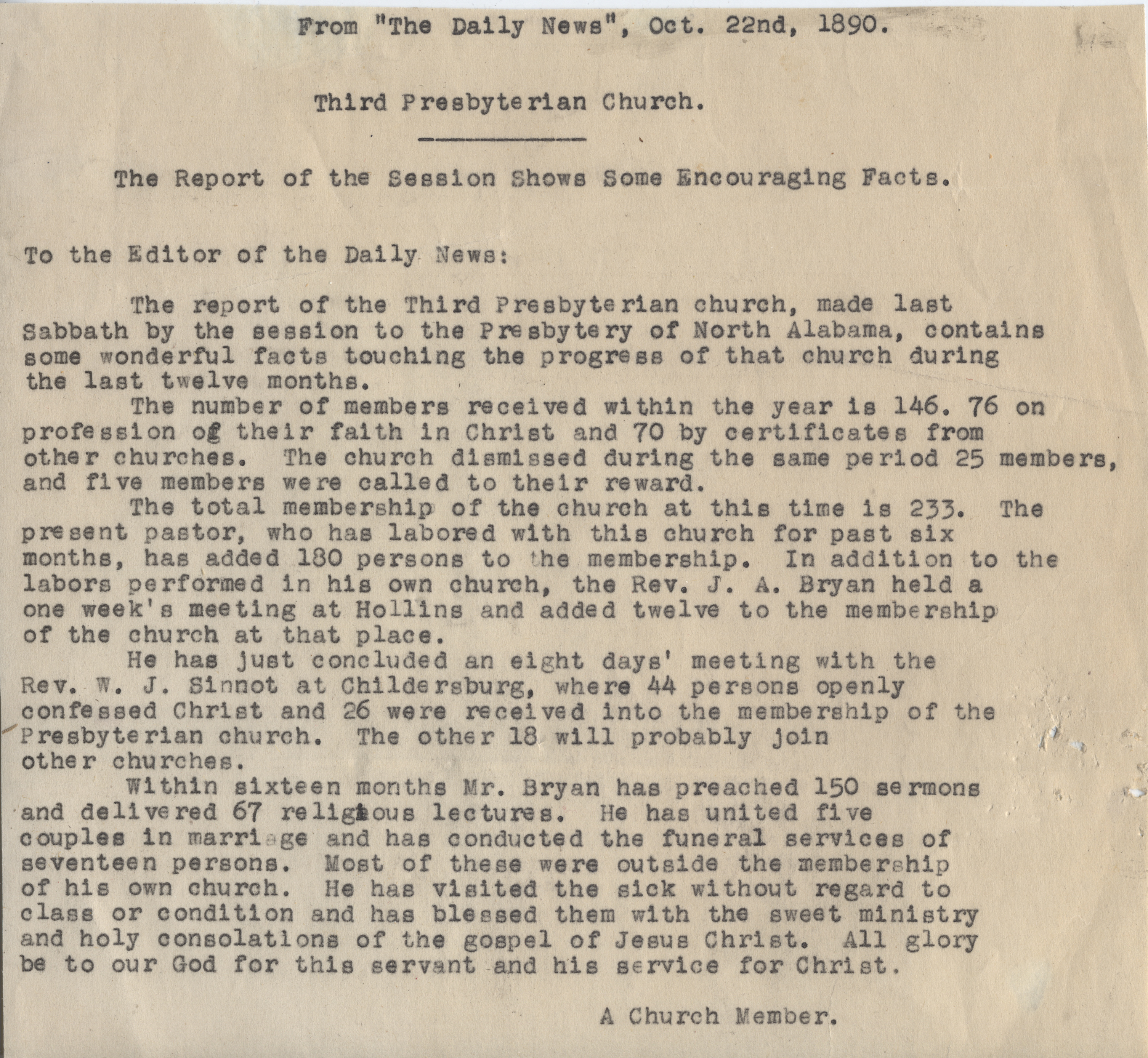 The Report of the Session Shows Some Encouraging Signs